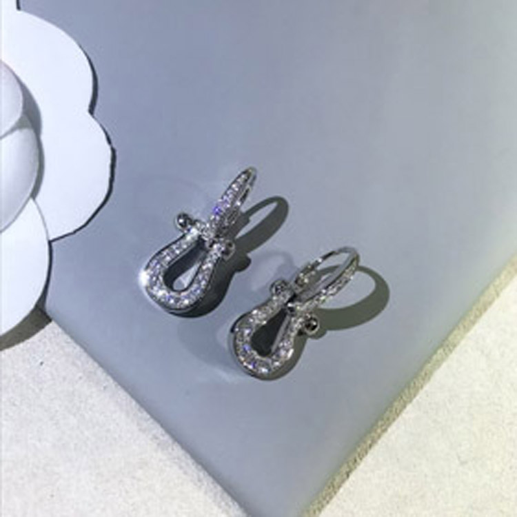 Feidan orecchini di ferro di cavallo diamante-3526  