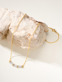 Tiffany croce diamante sorriso collana-3681  