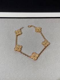 Van Cleef & Arpels Lava Oro Quattro Foglie Trifoglio Cinque Fiori-3698  