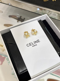 Celine Perla Oro Arco di Trionfo Orecchini-3897  