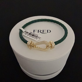 Feiden full diamante diamante ferro da cavallo fibbia braccialetto-3981  