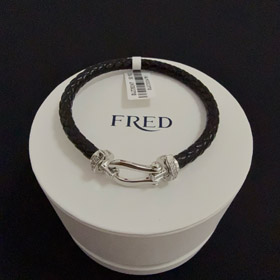 Feiden full diamante diamante ferro da cavallo fibbia braccialetto-3986  