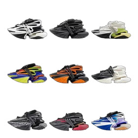 BALMAIN Scarpe casual low-top in pelle unicorno resistente all'usura-3000  