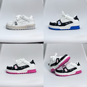 LOUIS VUITTON LV Trainer scarpe da ginnastica per bambini in pelle con punta rotonda a pizzo-4084  