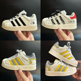Adidas originali SUPERSTAR conchiglia punta scarpe da ginnastica per bambini low-top-4143  