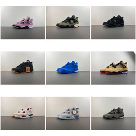 Giordania 4 anti-scivolo resistente all'usura mezzo-top scarpe da basket retro-4241  