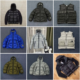 C.P.Company cerniera a V-collo colore solido giù gilet-4283  