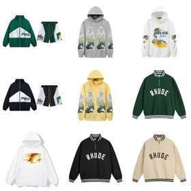 RHUDE nuovo amore albero di cocco spiaggia felpa a cappuccio popolare maglione-4413  