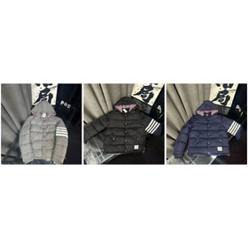 THOM BROWNE cappuccio giacca di volo in nylon giù giacca-4775  