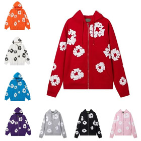 Denim Lacrime elegante e versatile felpa con cappuccio zip-5143  