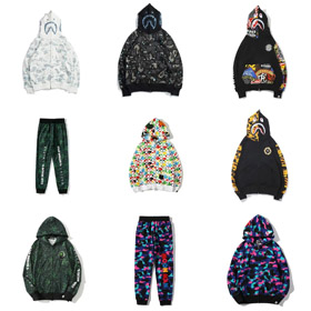 A BATHING APE x KID CUDI collaborazione camuflaggio squalo cappuccio-5149  