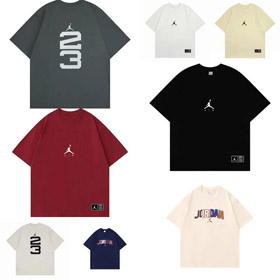 Giordania puro cotone loose-fitting atletico a maniche corte T-shirt-5160  