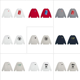 Stussy logo classico stampa nero 8-palla crewneck felpa-5279  