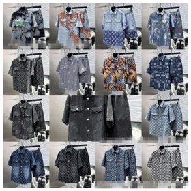 Louis Vuitton (LV) abito in denim a fitting sciolto è elegante-5317  