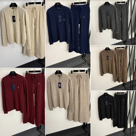 Polo Ralph Lauren ricamato maglione a righe a maglia a cavo set-5398  