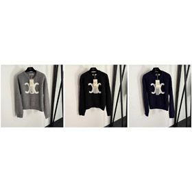 Celine high-end nuovo arrivo, semplice maglione a maniche lunghe a collo rotondo-5403  