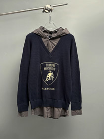 Balenciaga x Lamborghini collaborazione faux maglione a maglia a due pezzi in lana-5484  