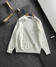 Louis Vuitton LV maglione all-over ricamato a maglia lettera-5542  