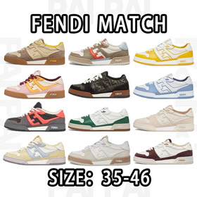 Fendi tondo punta del piede Lace-up scarpe da ginnastica low-top moda-5587  