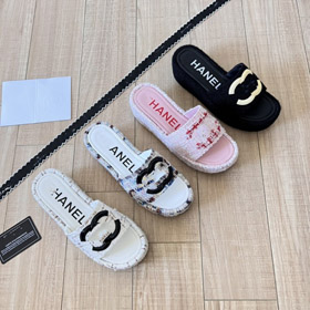 Chanel nuovo ricamato piattaforma sandali da spiaggia-5706  