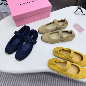 Miu Miu nuovo velcro elastico piatto scarpe da balletto-5732  
