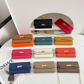 Hermès Kelly borsa a tracolla a catena lunga-5792  