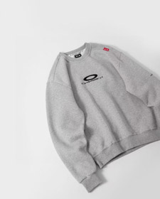 Oakley ricamato crewneck felpa in pile-5882  