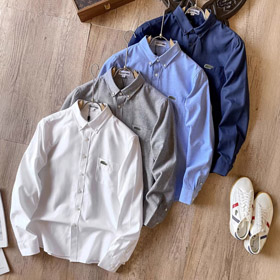 Camicia a maniche lunghe Lacoste monocolore-5908  