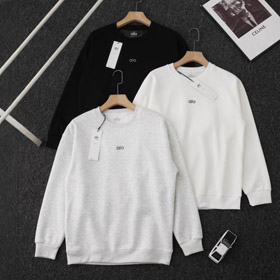 Felpa da crewneck ricamata Alo con fodera in pile-5914  