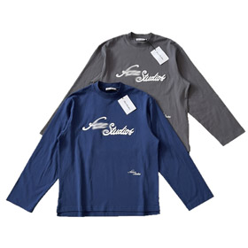 Acne Studios 3D ricamato corsivo firma a maniche lunghe T-shirt-5923  