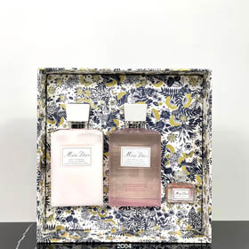 Dior fiorente tesoro corpo profumo tre pezzi fiore scatola-3432  